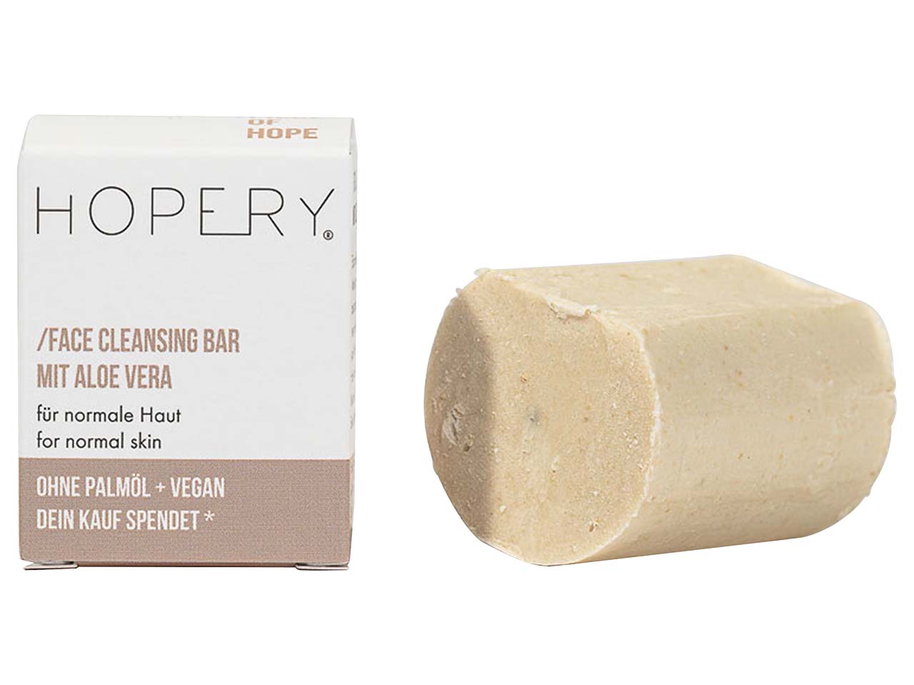 HOPERY Feste Gesichtsreinigung mit Aloe Vera, 65 g