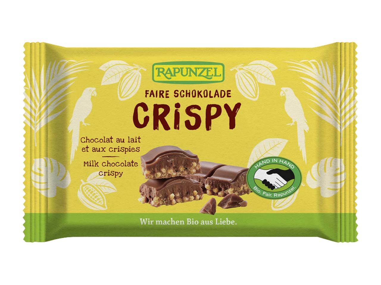 RAPUNZEL Bio-Vollmilch-Schokolade "Crispy", 100 g