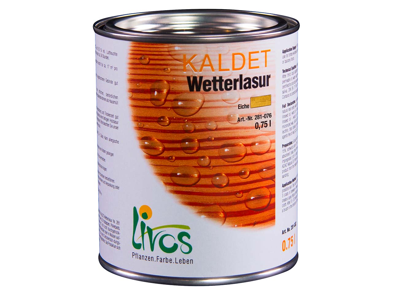 Livos Wetterlasur 'KALDET' eiche, 0,75 l