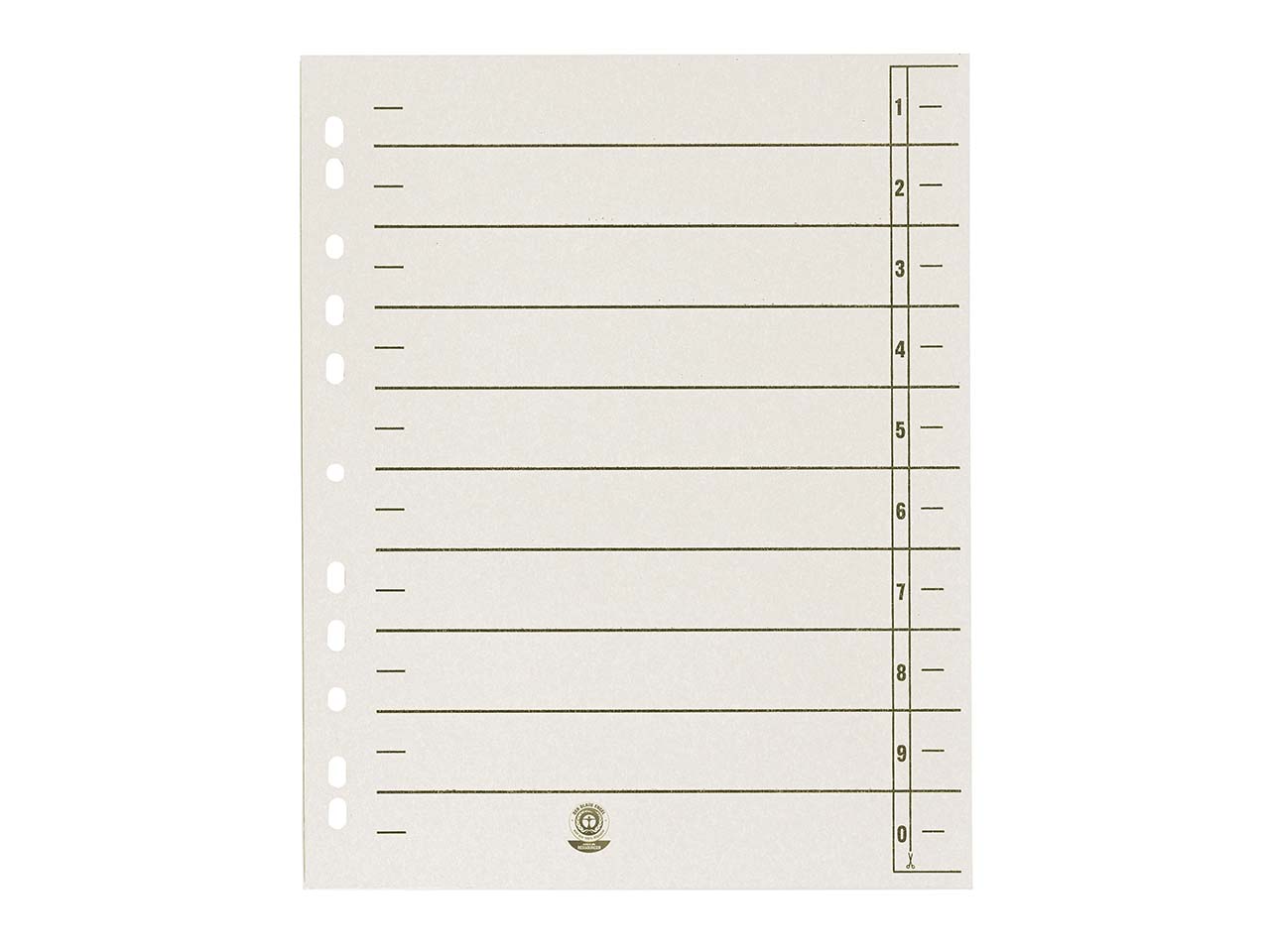 50 Trennblätter grau, 230 g/m²