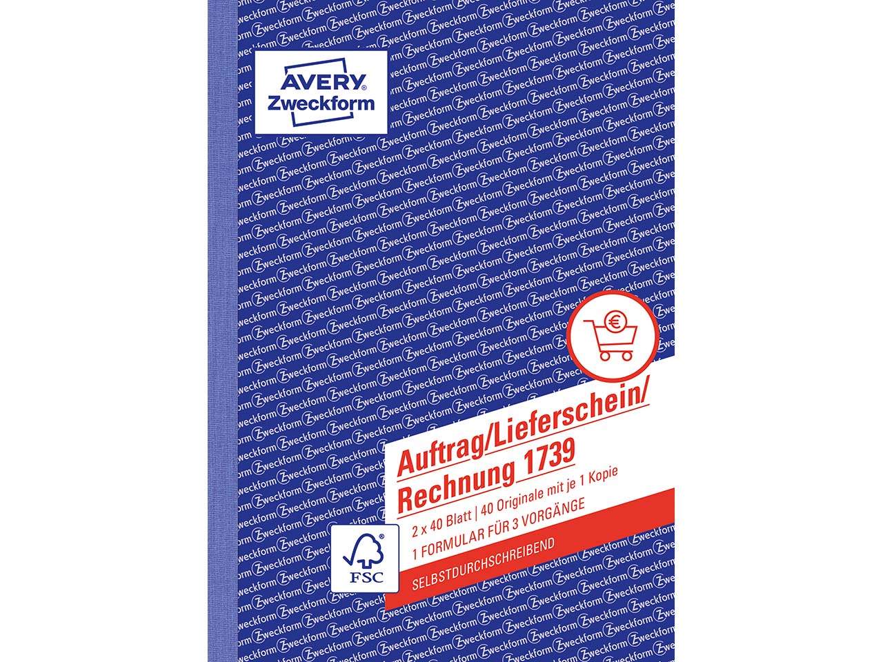 Avery Zweckform Formularbuch '1739' Auftrag/Lieferschein/Rechnung ECF, DIN A5