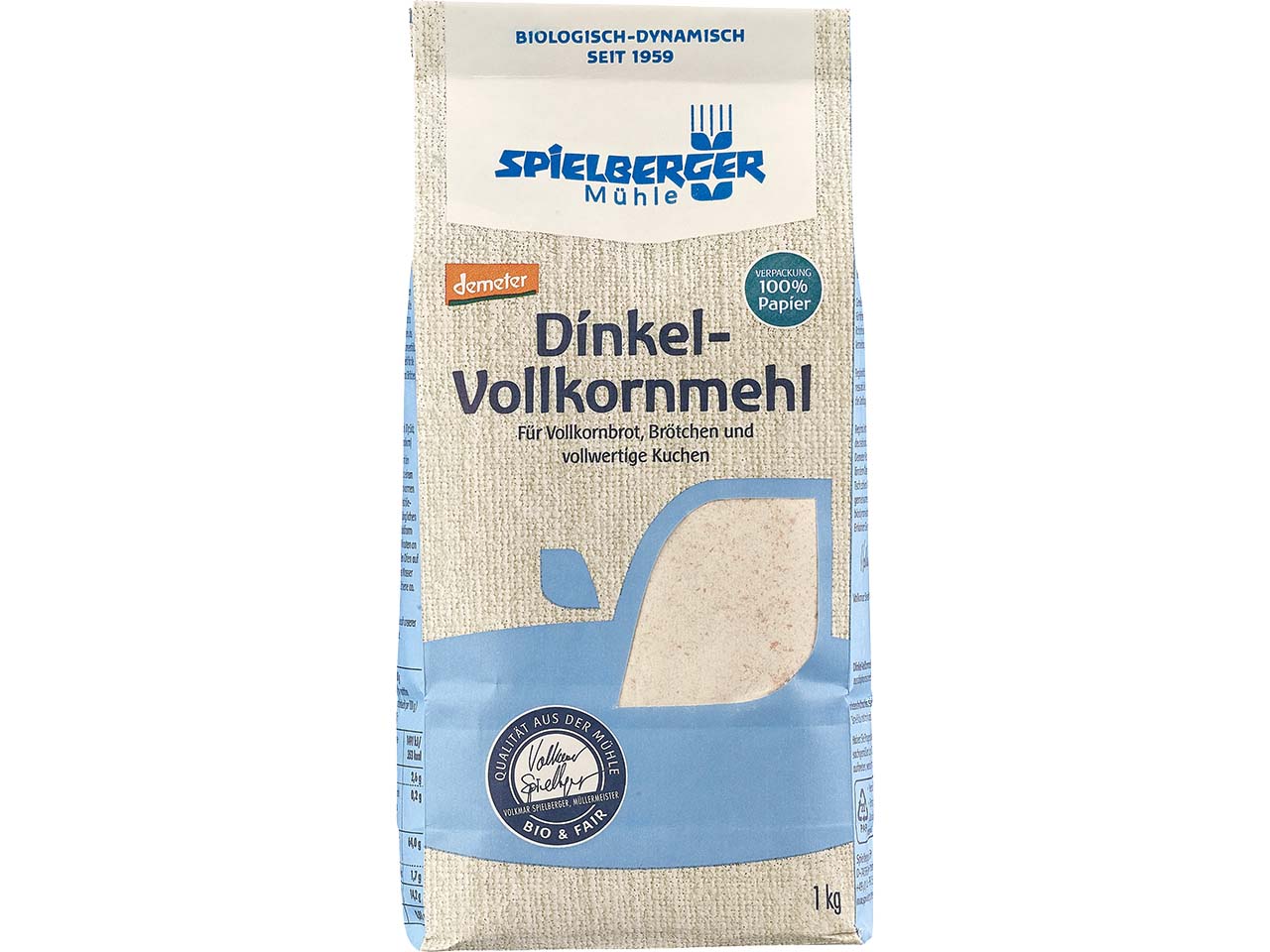 Spielberger Mühle Bio-Dinkel-Vollkornmehl, 1 kg