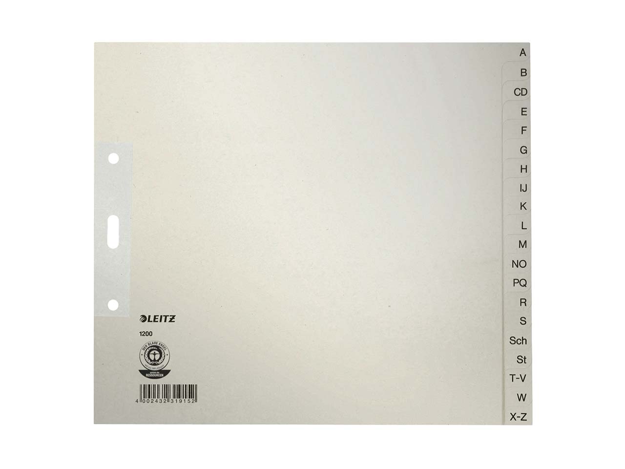 Leitz Register aus Tauenpapier A-Z, 210 x 240 mm
