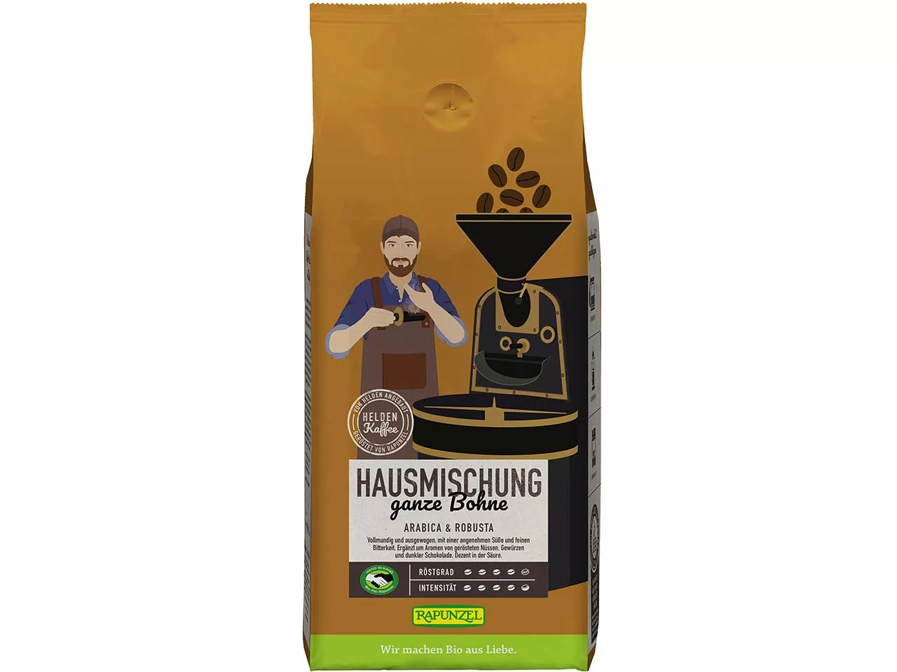 RAPUNZEL Bio-Kaffee 'Heldenkaffee Hausmischung', ganze Bohne,1 kg