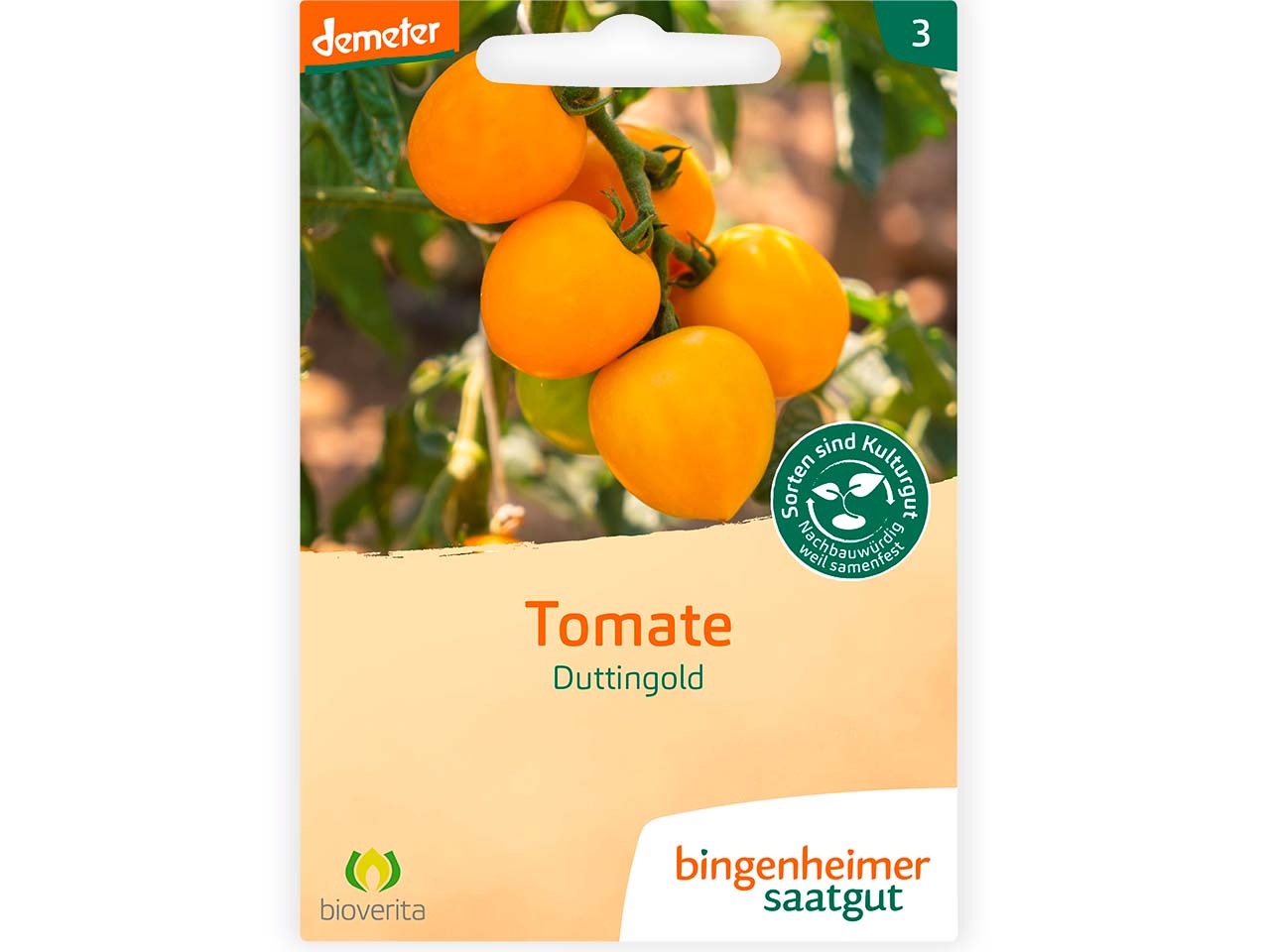 bingenheimer saatgut Bio-Samen Tomate "Duttingold", 1 Stk.