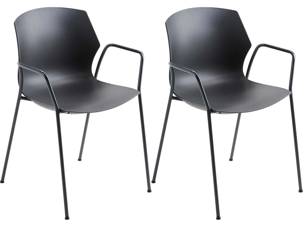 2x Besucherstuhl "2510" anthrazit