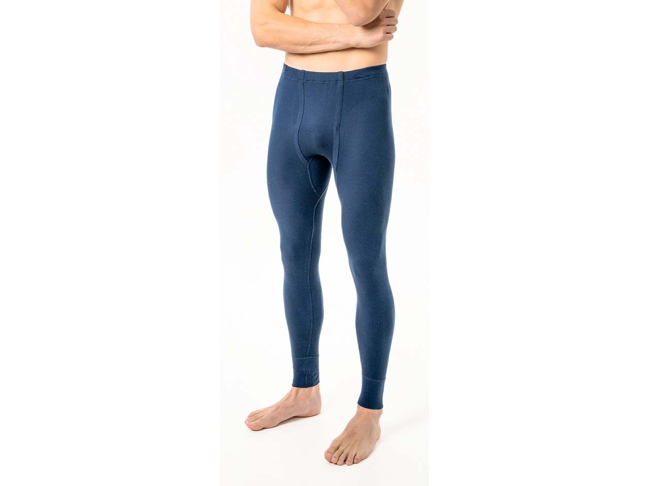 Living Crafts Bio-Herren-Lange-Unterhose "JONATHAN" mit elastischem Bund, navy, Gr. 6 (L)