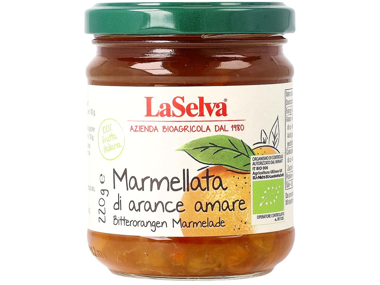 LaSelva Bio-Bitterorangen-Marmelade, 220 g