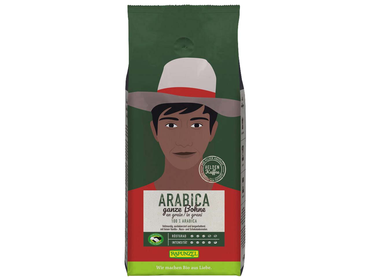 RAPUNZEL Bio-Kaffee "Heldenkaffee Arabica", ganze Bohne, 1 kg