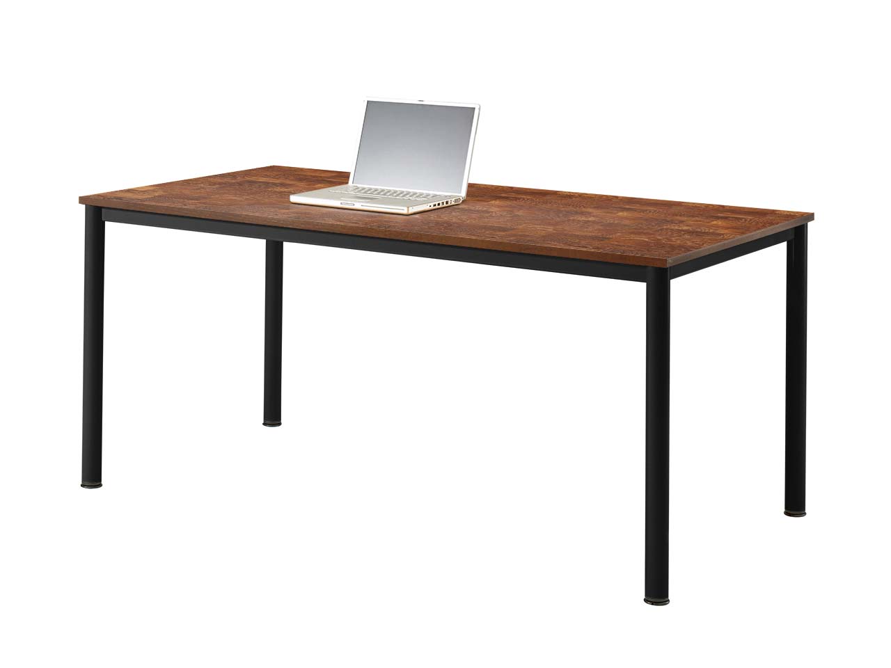 Schreibtisch "CONTACT Base" höheneinstellbar, 160 x 80 cm, schwarz, Robinie geölt