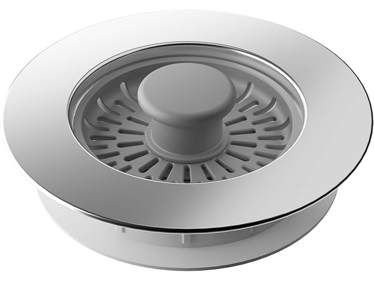 Metaltex Abflusssieb mit Open-&-Close-Mechanik, Ø 7 - 11,5 cm