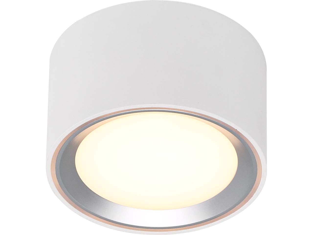 Nordlux Deckenleuchte "Fallon" Aufbaustrahler, stahl/weiß