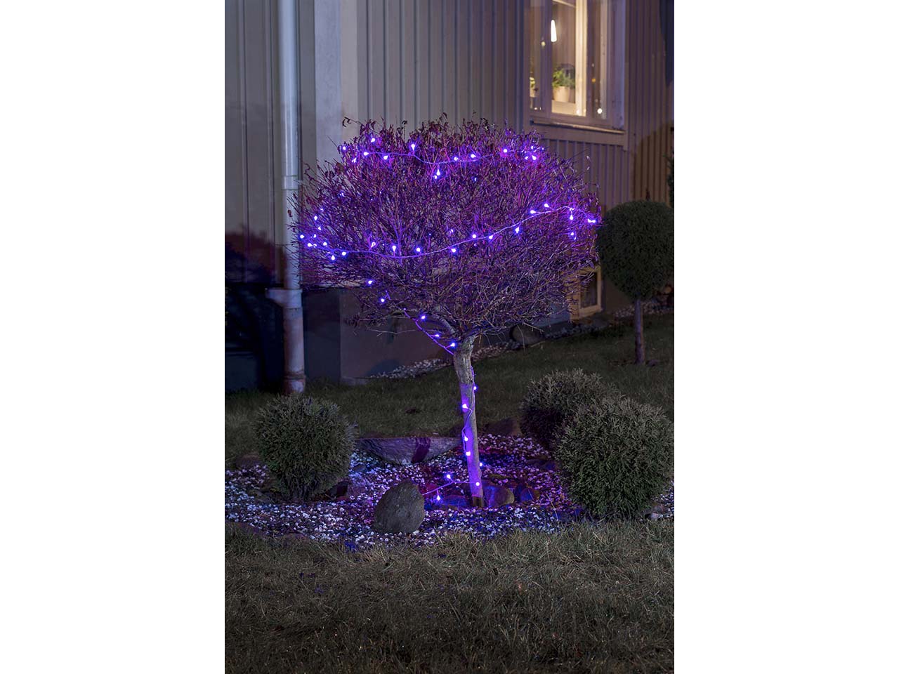Konstsmide LED-Globelichterkette 80 Dioden Farbwechsel rot/blau