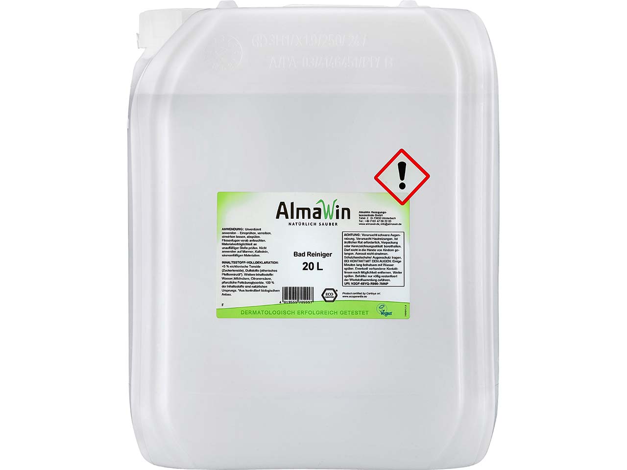AlmaWin Badreiniger "Frische Minze", Kanister, 20 l