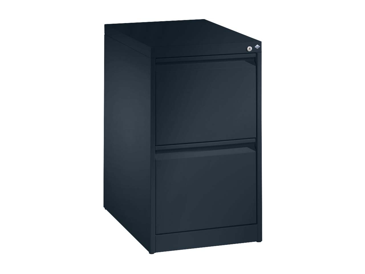 Hängeregistraturschrank einbahnig, 2 Schubladen, anthrazit/anthrazit