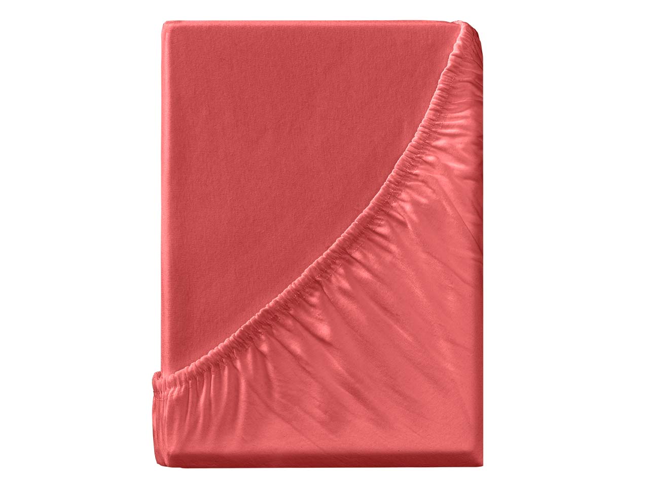 Spannbettlaken "Eco-Jersey-Interlock" aus Bio-Baumwolle 180-200 x 200 cm, koralle