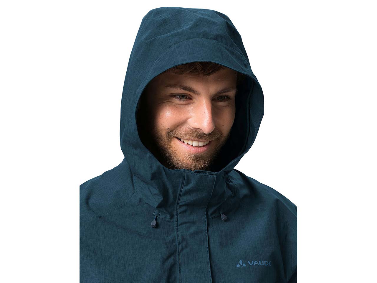 VAUDE Herren-Regenjacke "Rosemoor II" mit Brusttasche, dark sea, Gr. S