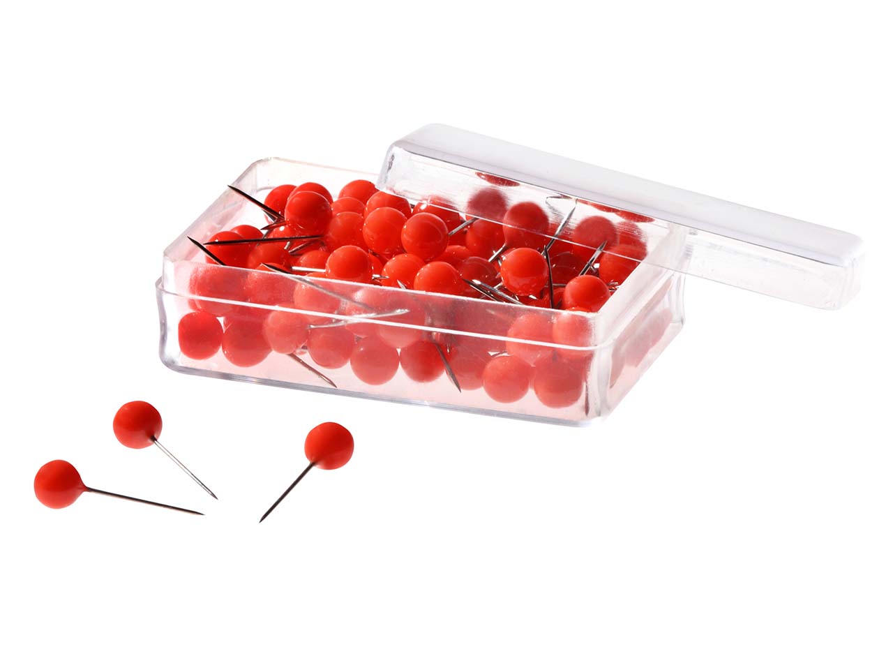 100 Stk. Moderationsnadeln rot 6x15 mm