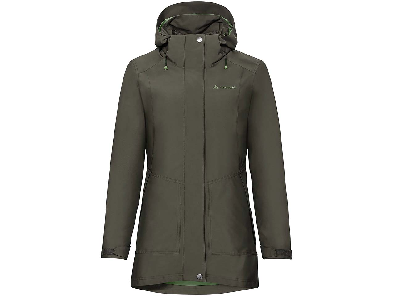 VAUDE Damen-Parka "Idris 3in1 III" mit abnehmbarer Kapuze, khaki, Gr. 44