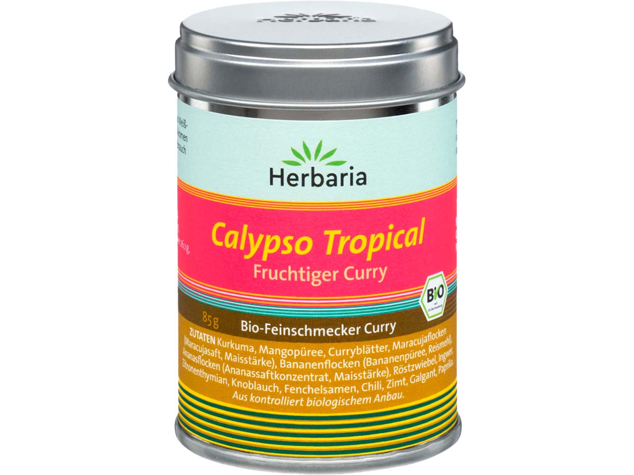 Herbaria Bio-Gewürzmischung "Calypso Tropical Curry", 85 g