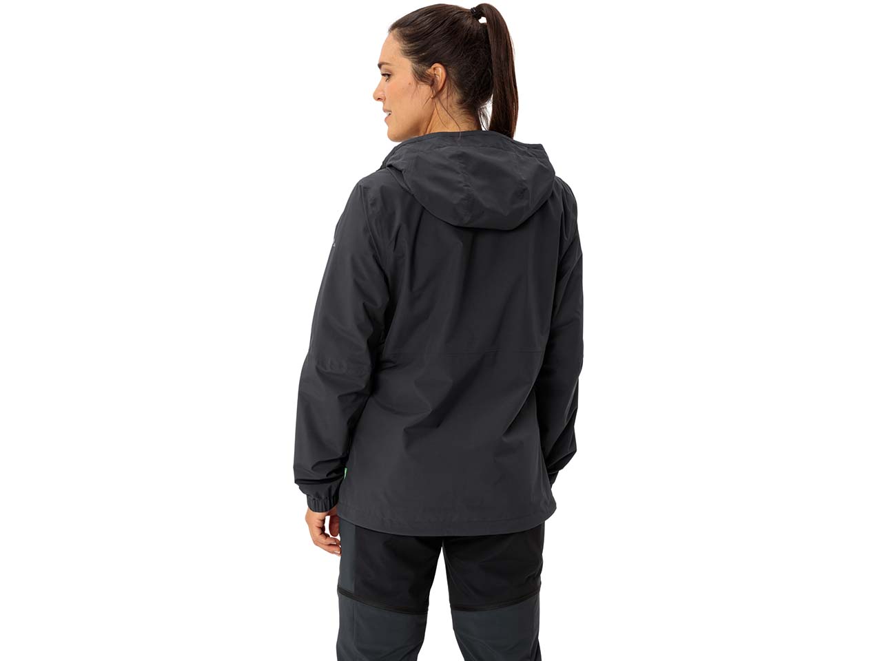 VAUDE Damen-Regenjacke "Neyland" platzsparend verstaubar, phantom black, Gr. 36