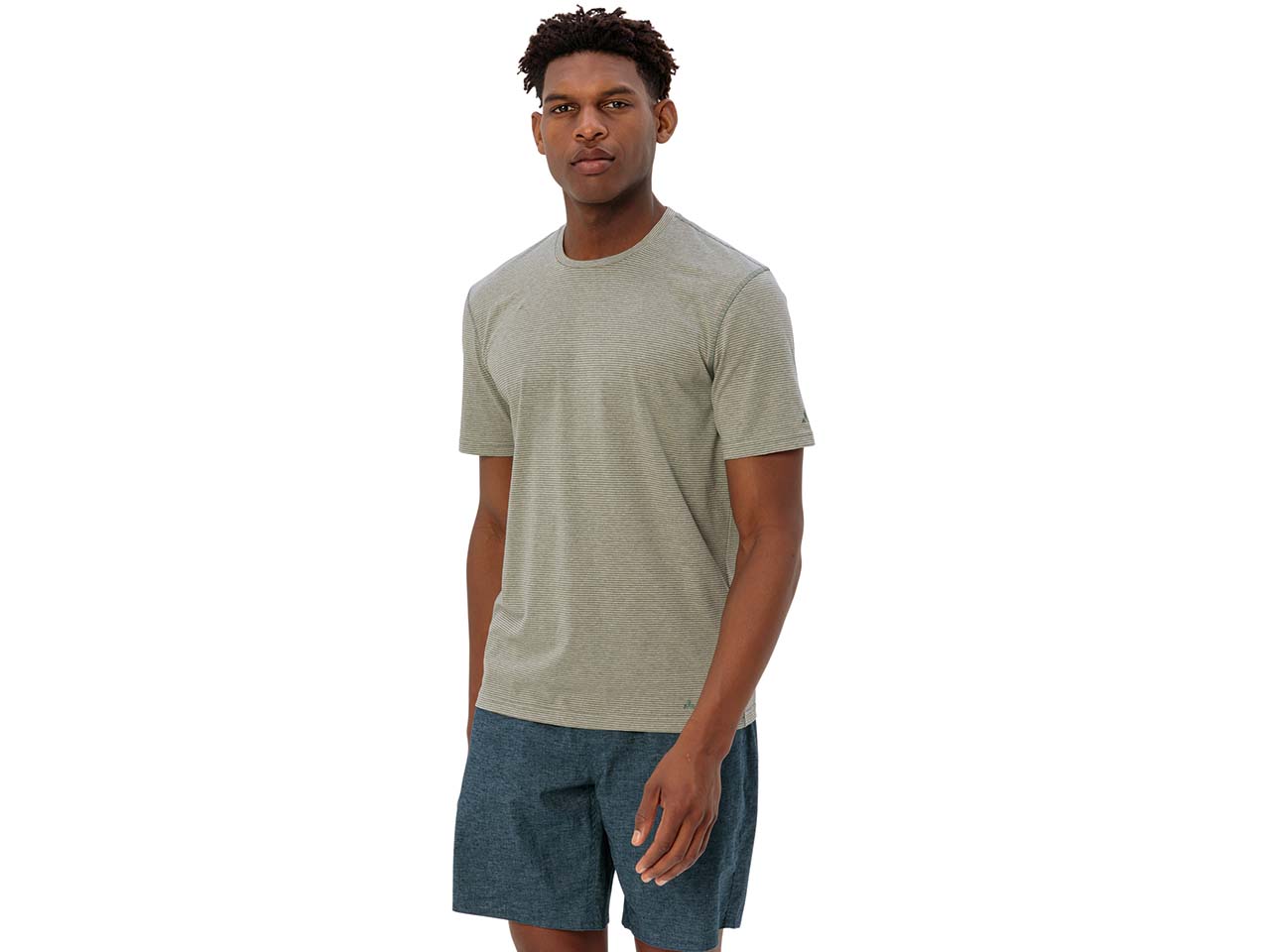 VAUDE Herren-T-Shirt "Mineo Striped II" mit Rundhalsausschnitt, agave, Gr. S