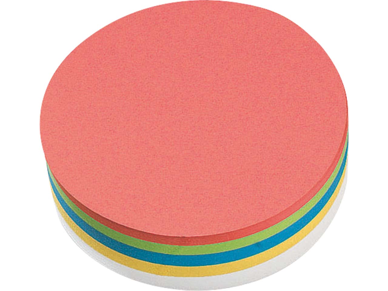 250 Blatt Moderatorenpapier Kreise 14cm (farbig sortiert)