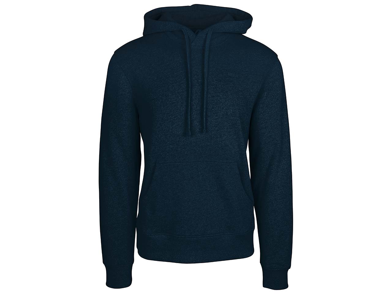 MELA Bio-Herren-Hoodie "TICAN" mit aufgesetzten Fronttaschen, navy, Gr. S
