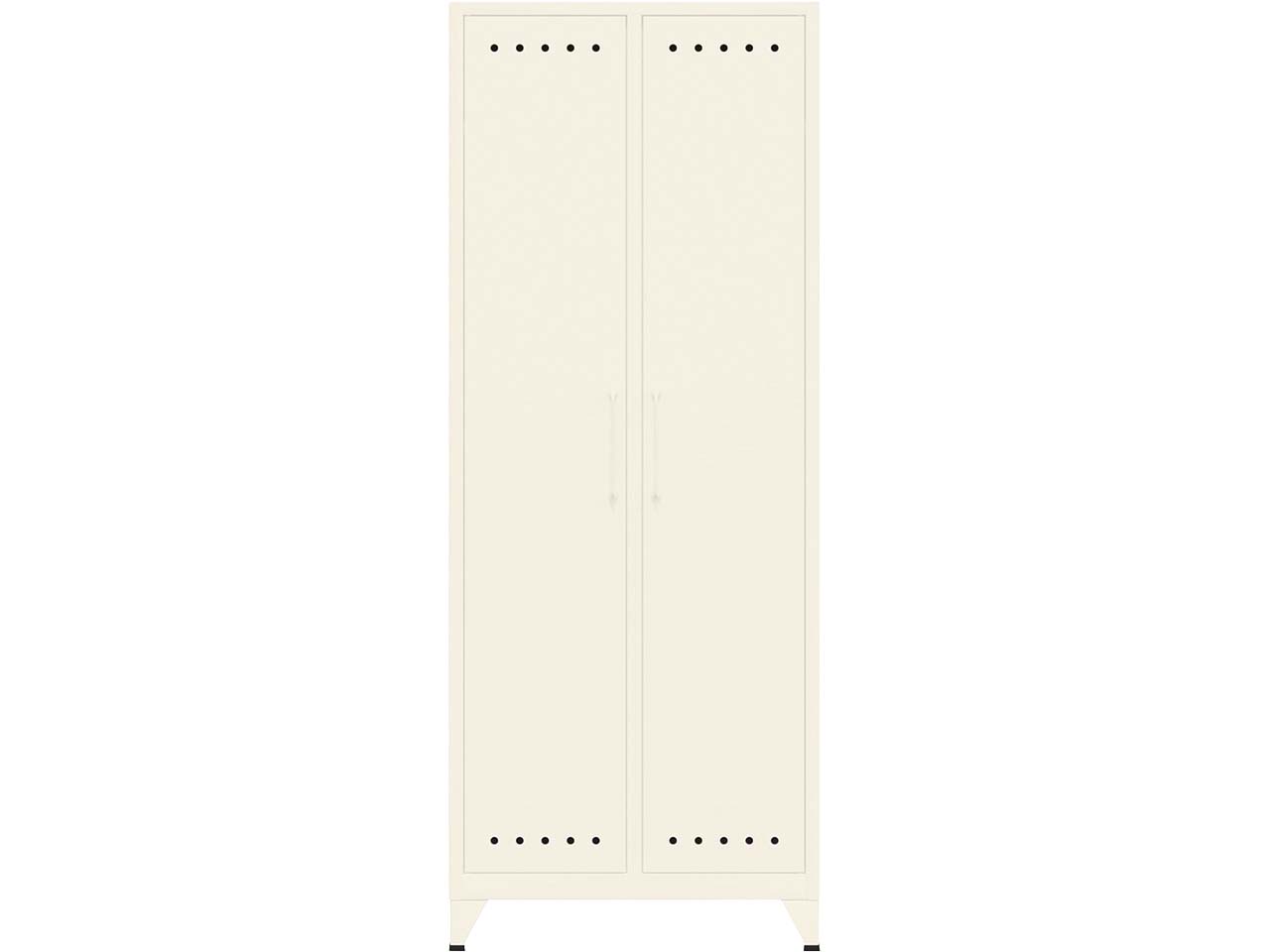 BISLEY Kleiderschrank "Fern" 1 Fachboden, Kleiderstange, B70xT51xH180cm, verkehrsweiß