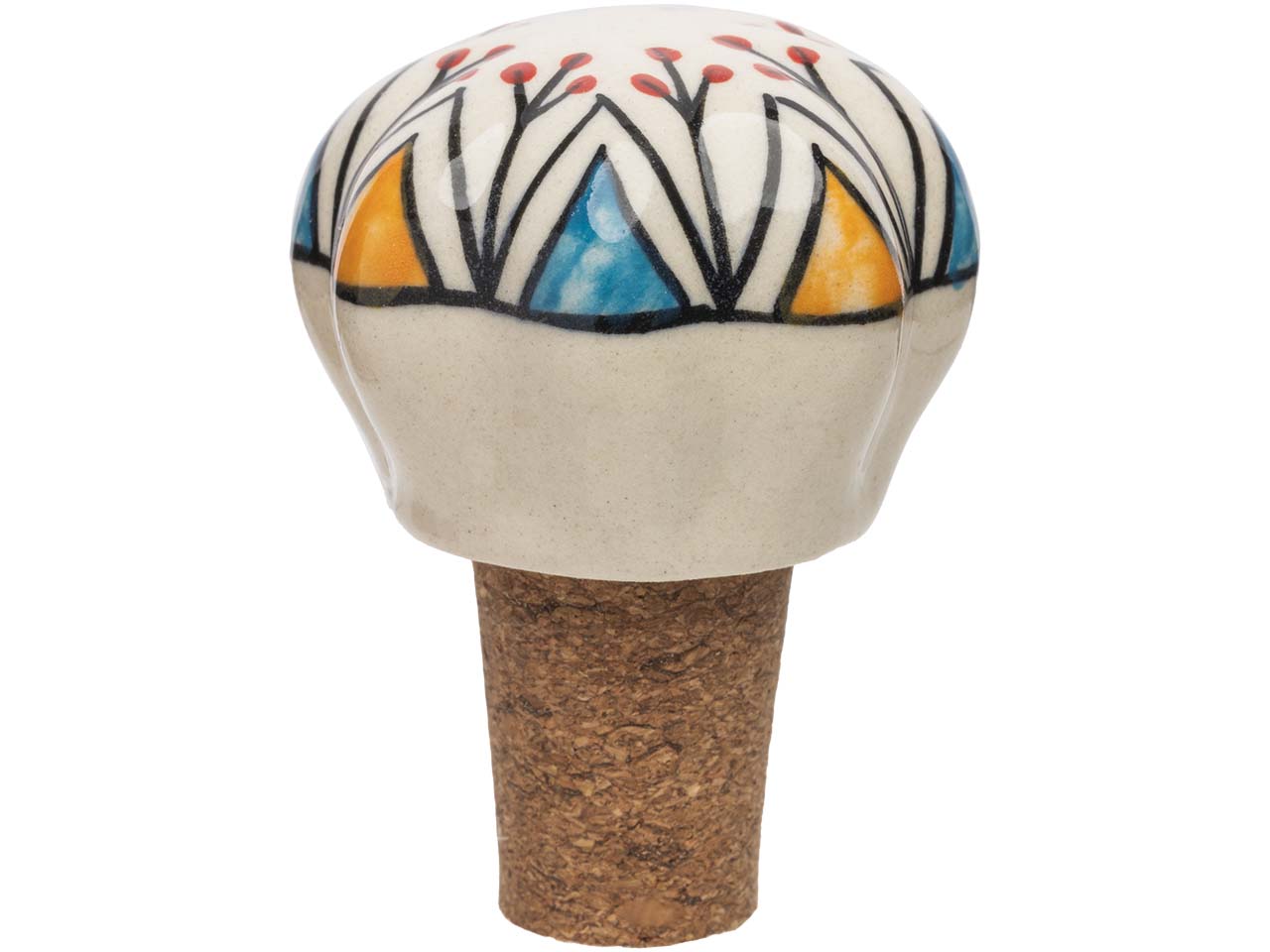 tranquillo Flaschenverschluss "FLORAL", gelb