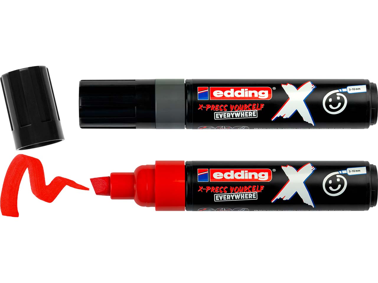 2er Set edding Multimarker "6900 X"  Yay grey, mit rot und grau