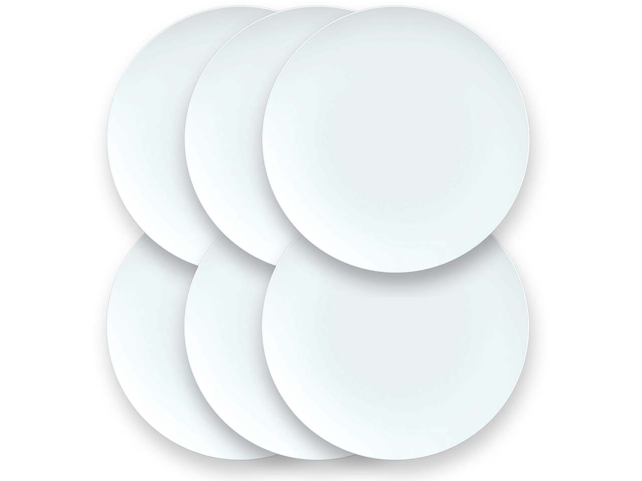 Mäser Platztellerset 6-tlg. "Saturno Coupe" Porzellan, weiß