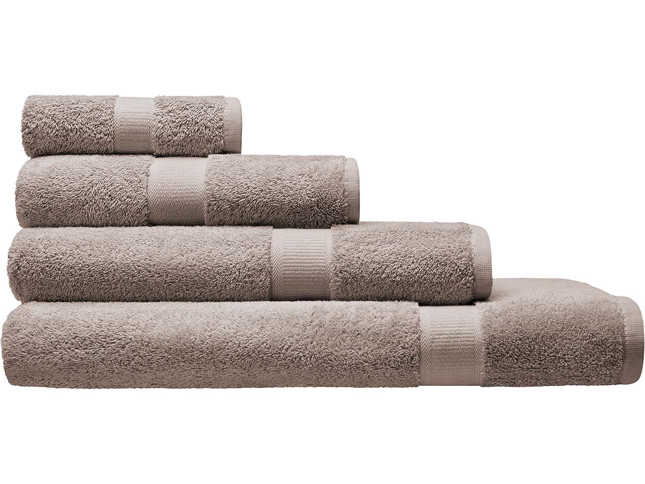 Cotonea Frottier Duschtuch 70 x 140 cm, Bio-Baumwolle, leinen