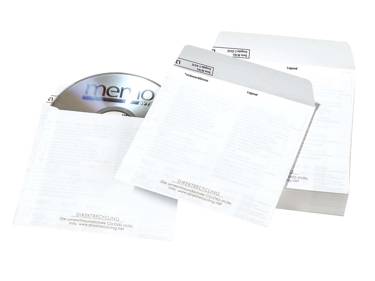 50 CD-Hüllen aus Landkartenpapier