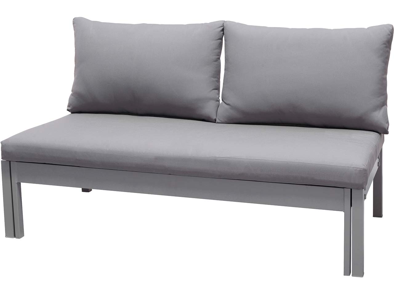 2-Sitzer Gartensofa/Liege "Barcelona", silber
