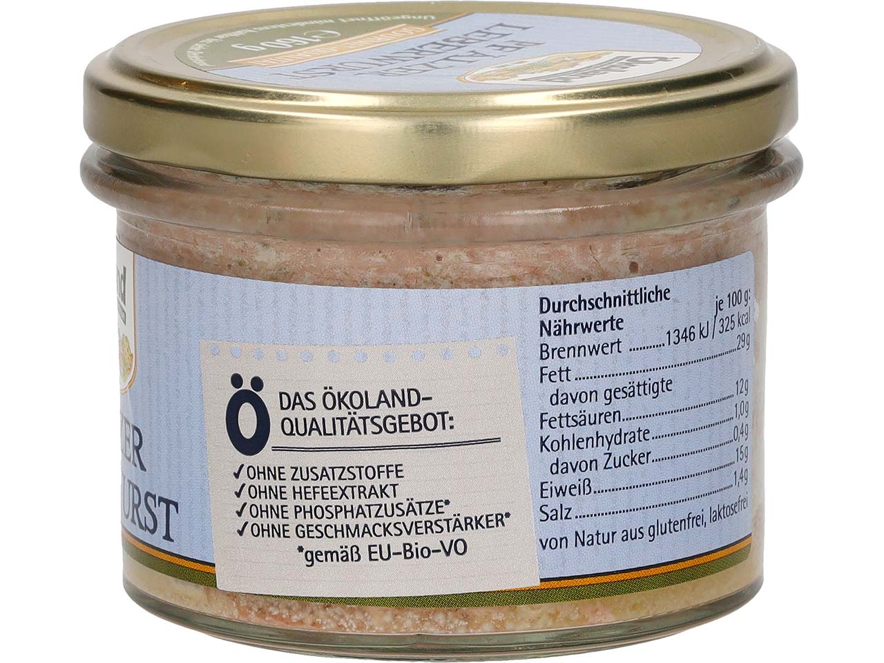 Ökoland Bio-Pfälzer-Leberwurst, 160 g