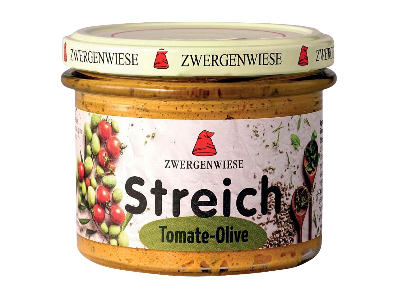 Zwergenwiese Bio-Brotaufstrich "Tomate und Olive", vegan, 180 g