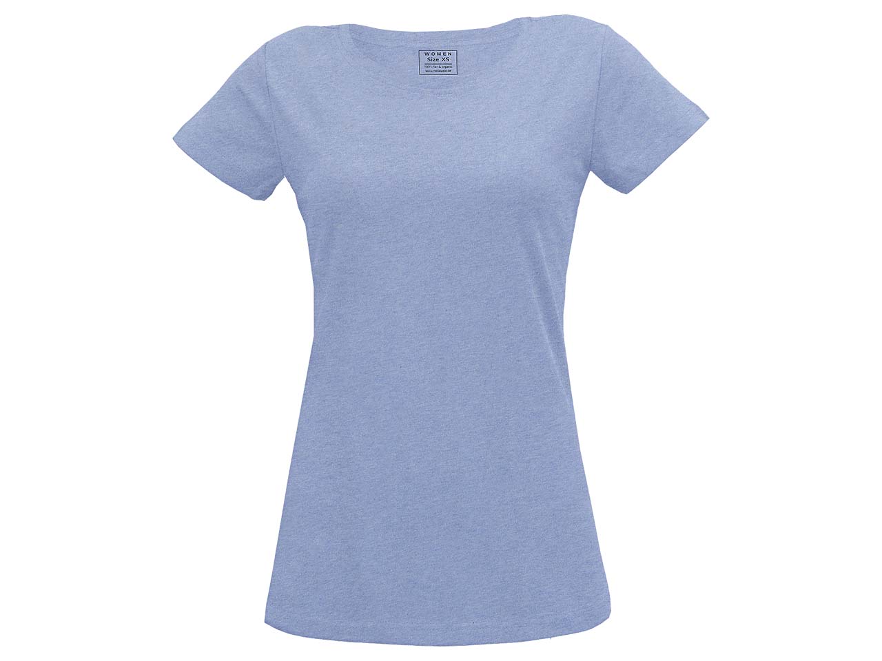 MELA Bio-Damen-T-Shirt blau melange, Gr. XL