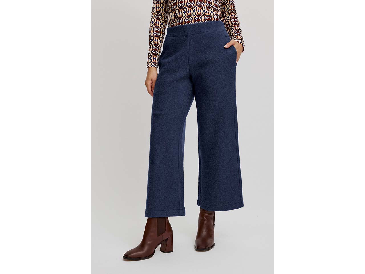 tranquillo Damen-Hose aus reinem Wollfleece, night, Gr. L