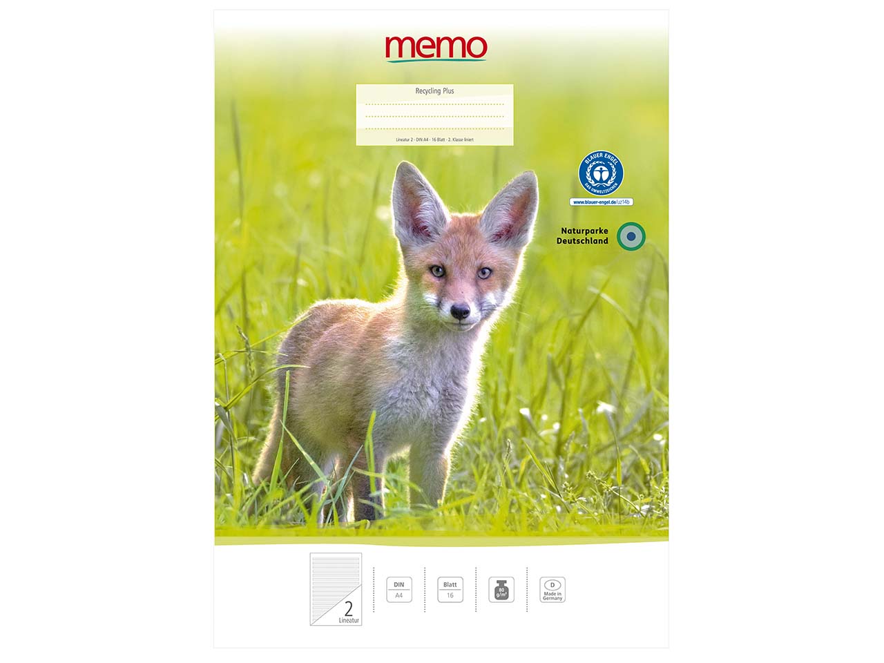 memo Schulheft A4 Lin. 2 / 2. Klasse lin