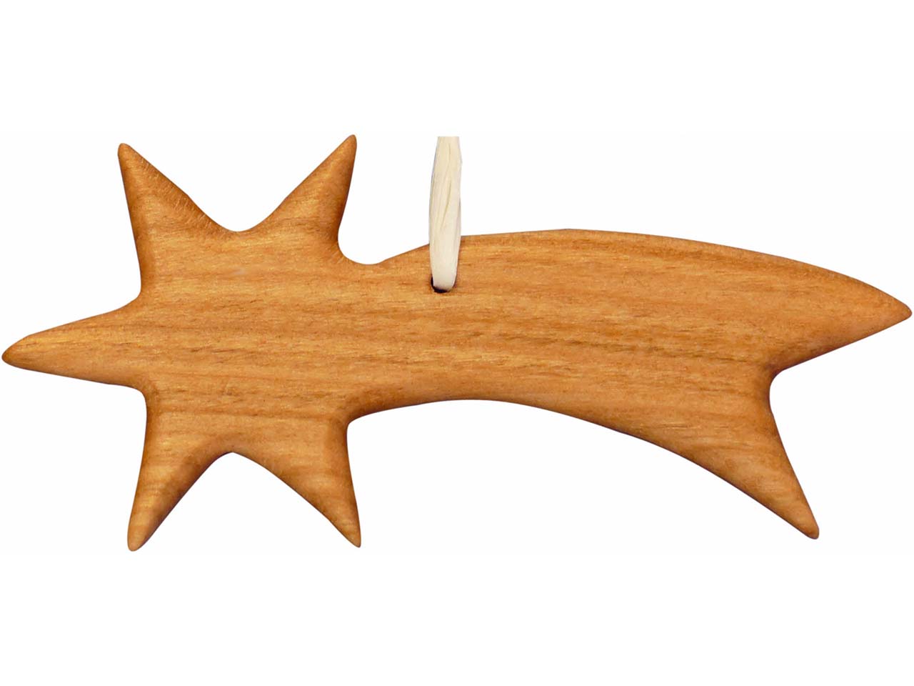 Dekoanhänger "Komet" aus Holz mit Aufhängungsfaden