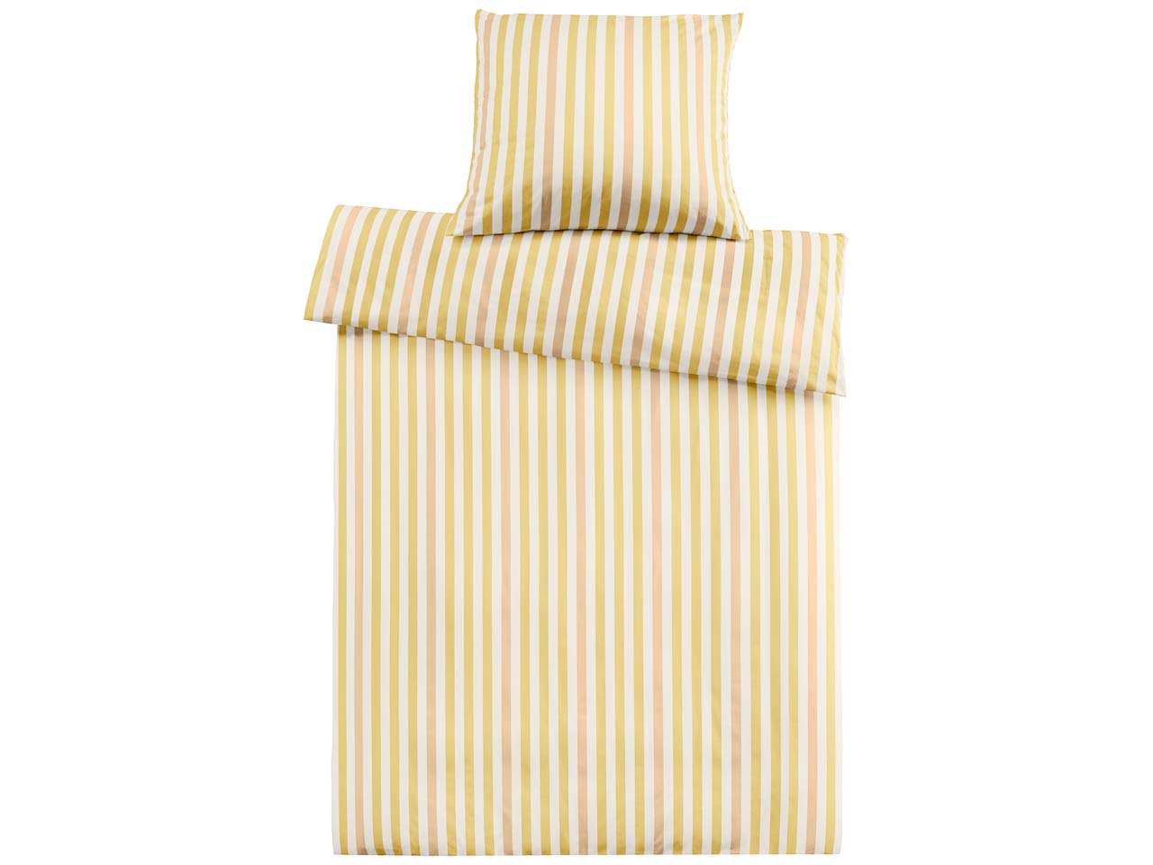 Cotonea Satin-Bettwäsche "Lucca" aus Bio-BW 80 x 80/155 x 220 cm, beige/natur/pfirsich