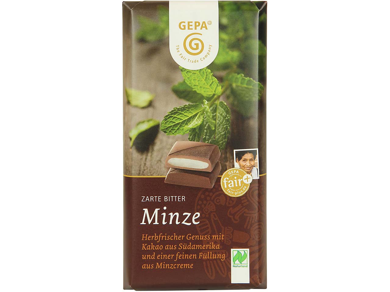 GEPA Bio-Zartbitter-Schokolade "Minze", 100 g