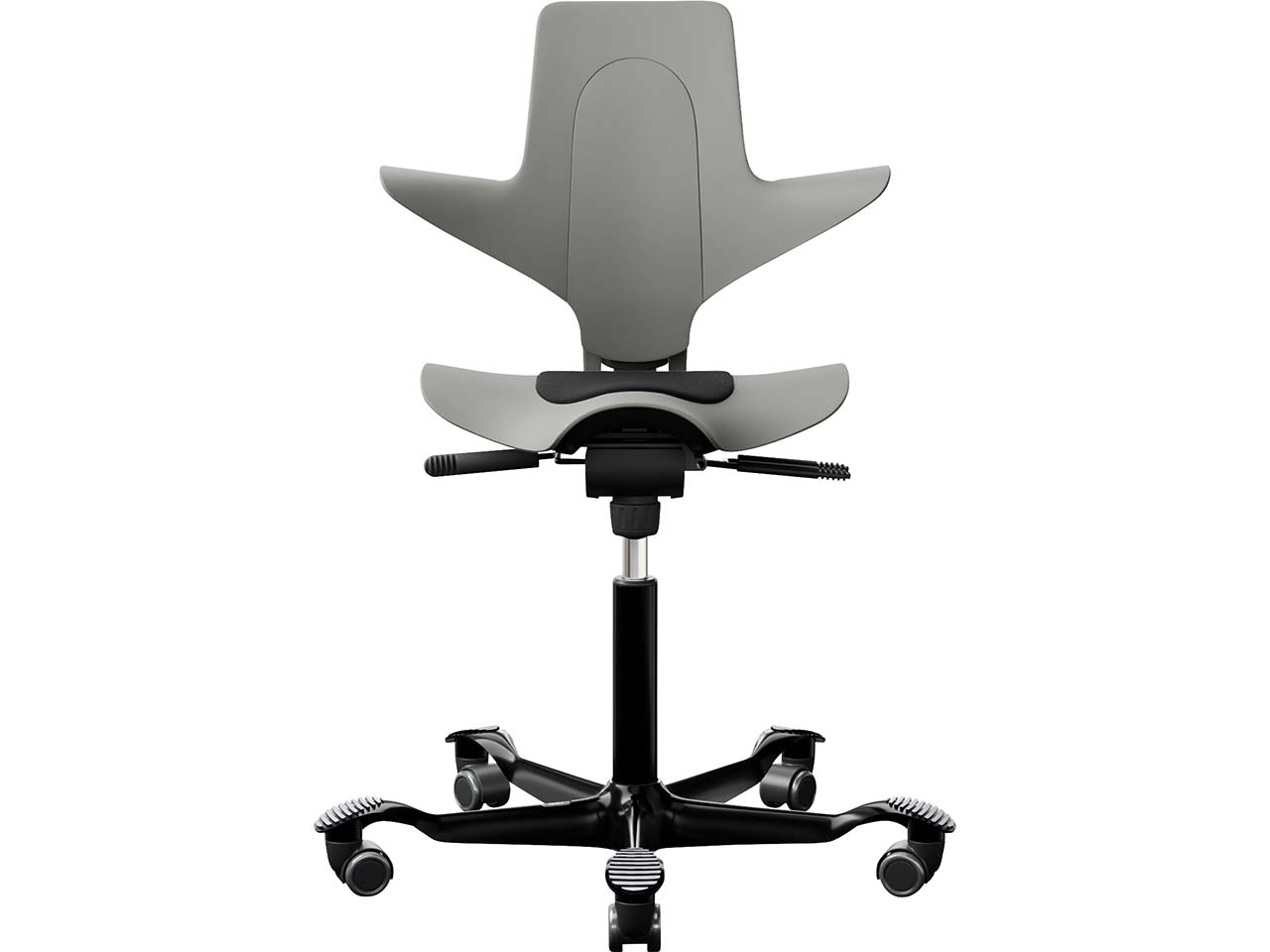 HAG Bürodrehstuhl "Capisco Puls 8010" Gestell: schwarz/clay,Stoff: "Cura" black