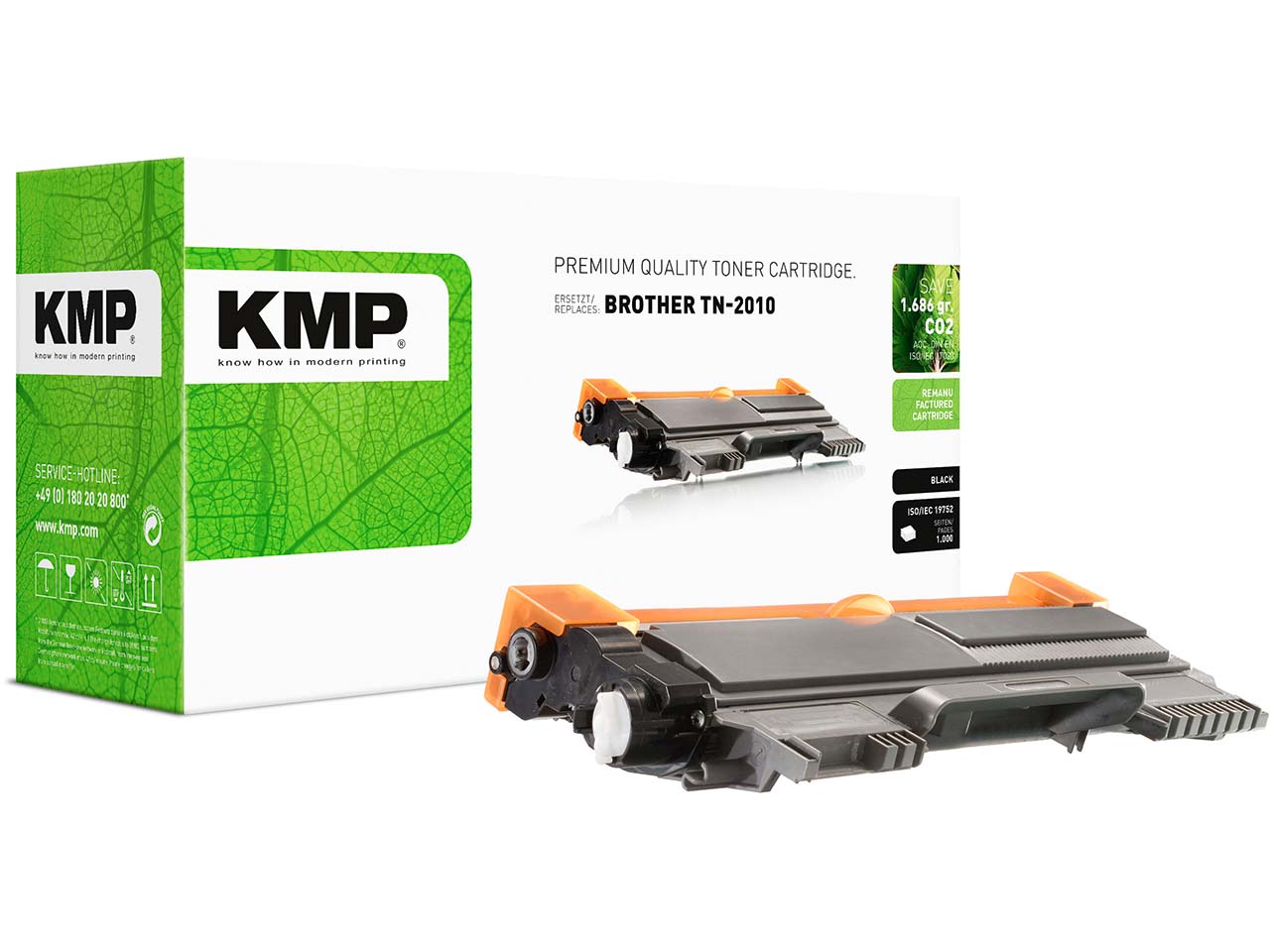 KMP Toner ersetzt Brother TN-2010 schwarz