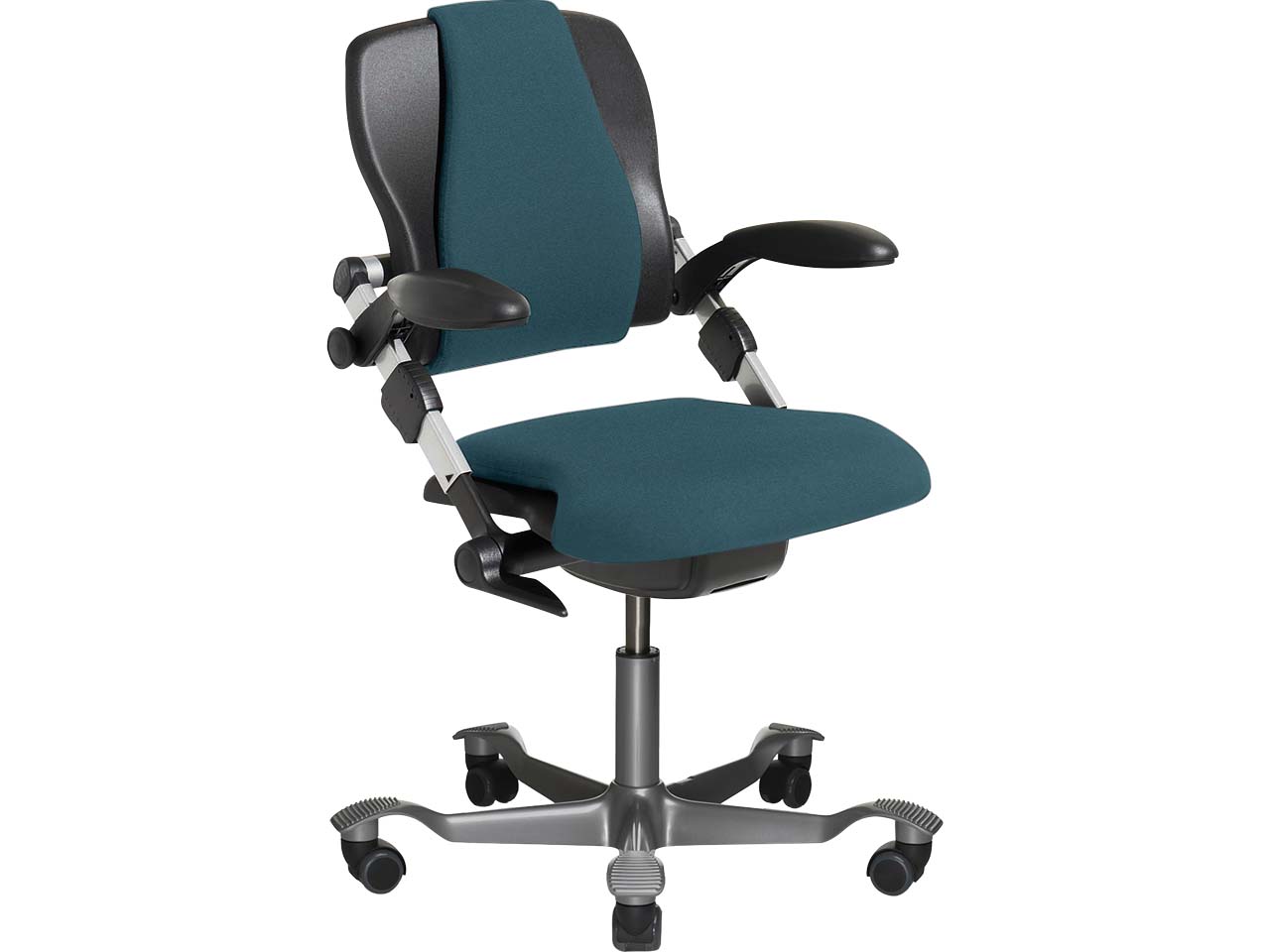 HAG Bürodrehstuhl "H03 340" Gestell: silber, Stoff: Cura blue