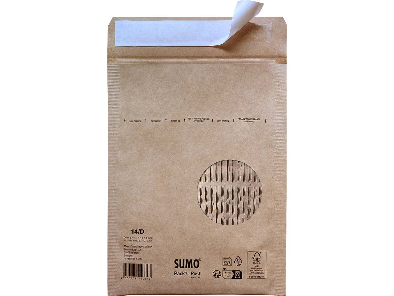 Sumo Versandtaschen 175 x 265 mm, 25 Stk., FSC-zertifiziert