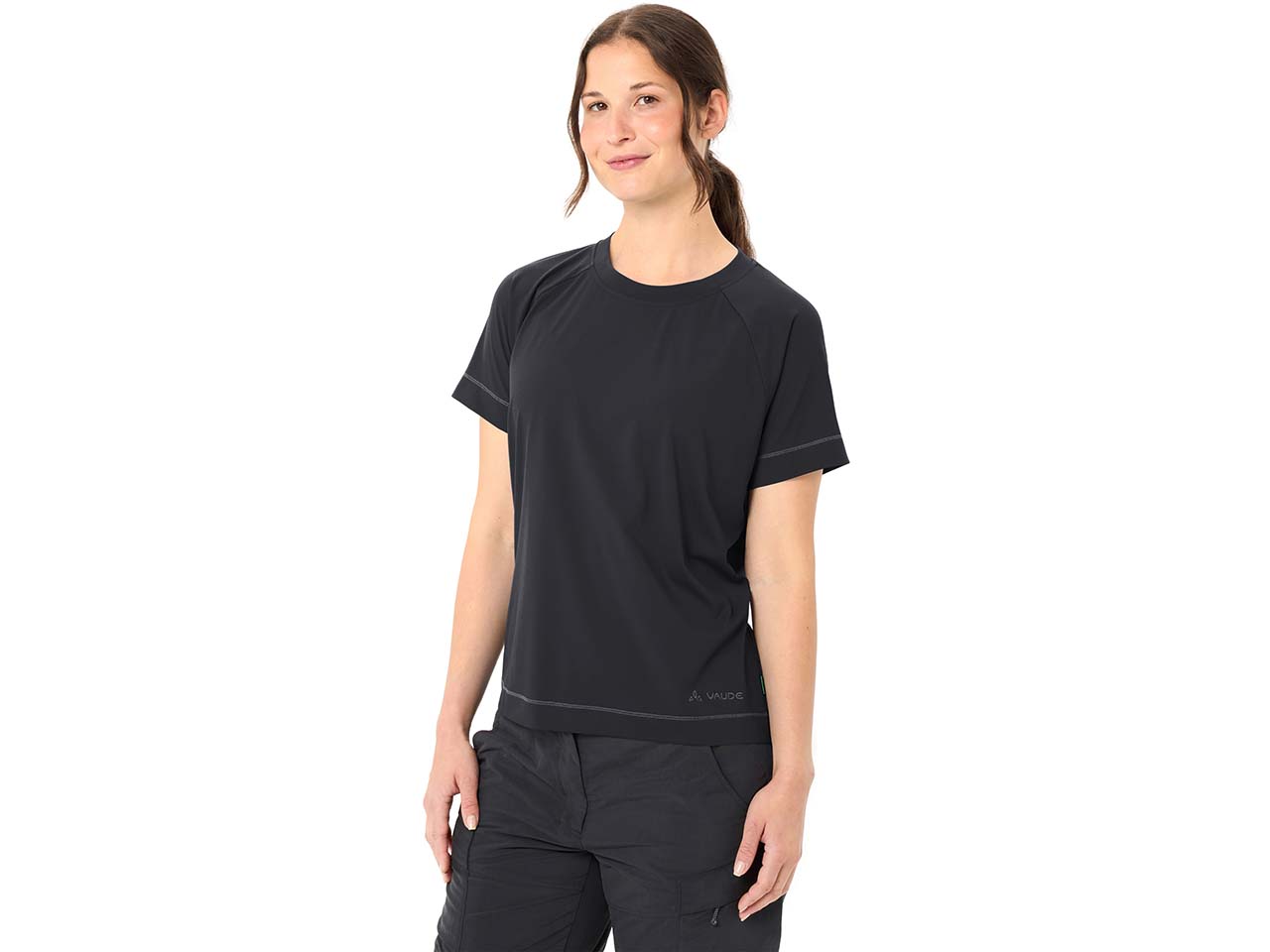 VAUDE Damen-T-Shirt 'Neyland II' schnelltrocknend, phantom black, Gr. 40