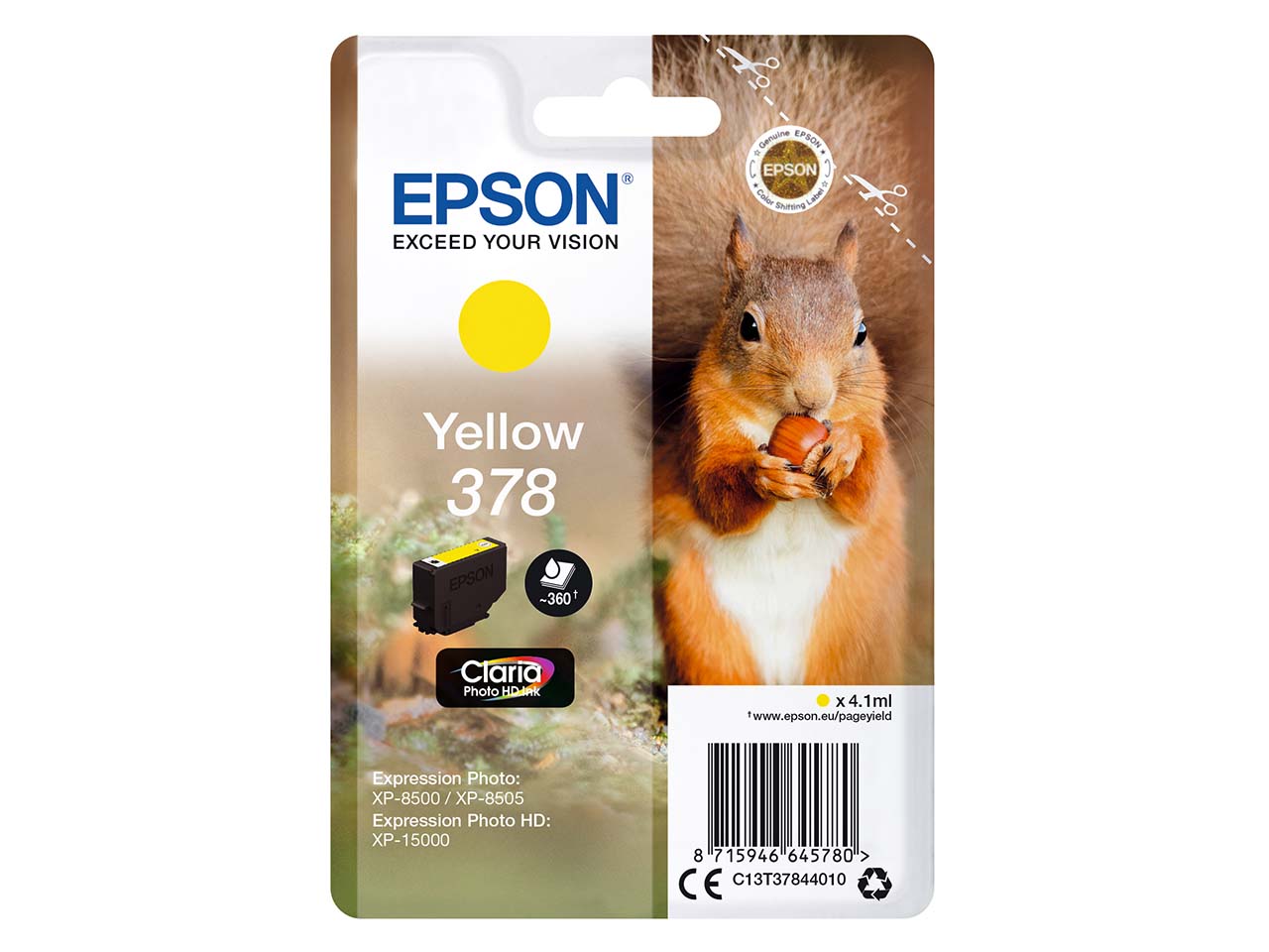 Epson Tintenpatrone 378 gelb