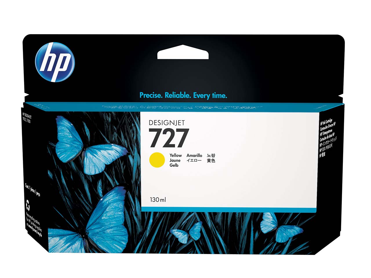 hp Tintenpatrone B3P21A, Nr. 727 gelb